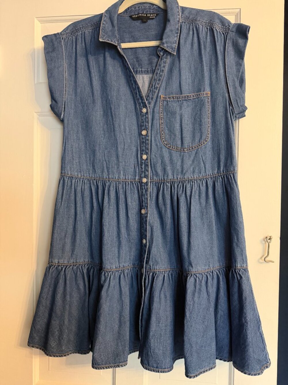 Veronica Beard Jeans Tiered Shirt Dress